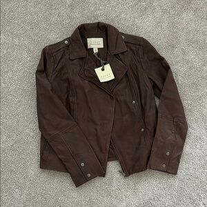 Hinge Brown Leather Jacket